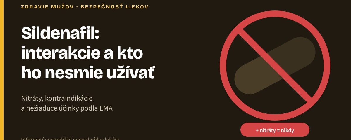 Sildenafil: ako účinkuje, interakcie a kto ho nesmie užívať Kapsula so zákazovým znakom ako upozornenie na nebezpečnú kombináciu sildenafilu s nitrátmi